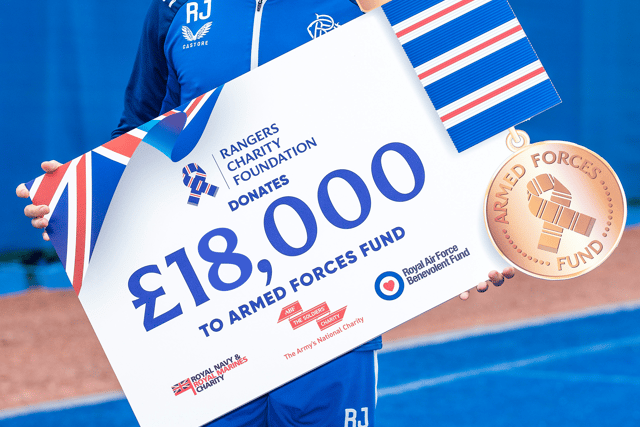Rangers Charity Foundation make Armed Forces donation