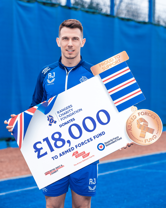 Rangers Charity Foundation make Armed Forces donation