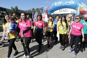 First Minister Nicola Sturgeon joined the kiltwalkers.