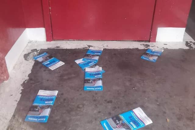 Leaflets have been getting posted ahead of the local election.