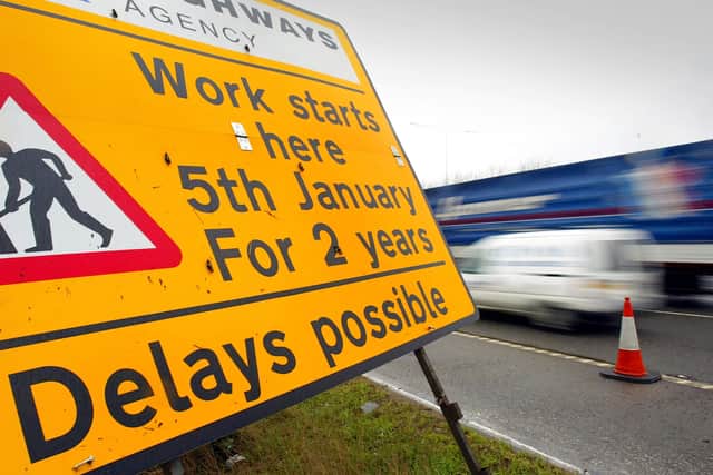 Roadworks in Glasgow this May.