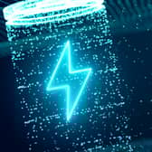 The battery will store energy until it is needed.