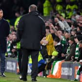 Celtic boss Ange Postecoglou and Rangers manager Giovanni van Bronckhorst.