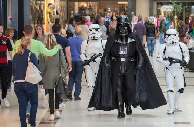 Darth Vader and his pals hanging around the Braehead Centre.