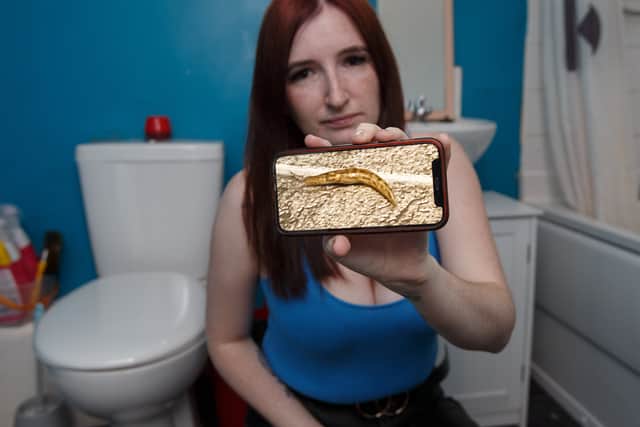 Rebecca MacDonald in the bathroom of her home in Maryhill. 