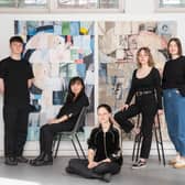 GSA students prepare for Degree Show 2022. L-R Billy Paterson, Joy Baek, Fleur Connor, Sophie Ammann and Leonie Hiller.