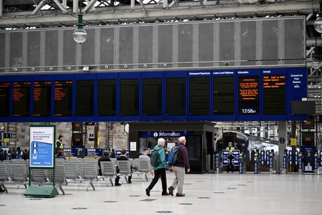 A quiet Central Station in Glasgow, Scotland (Pic: Getty Images)