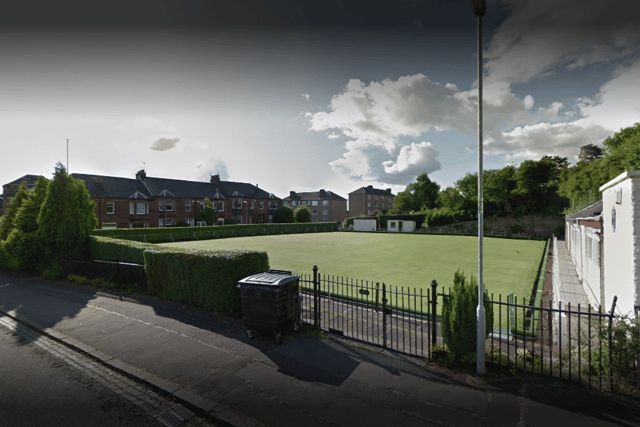 The former Jordanhill Bowling Club green.