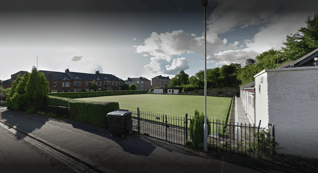 The former Jordanhill Bowling Club green.