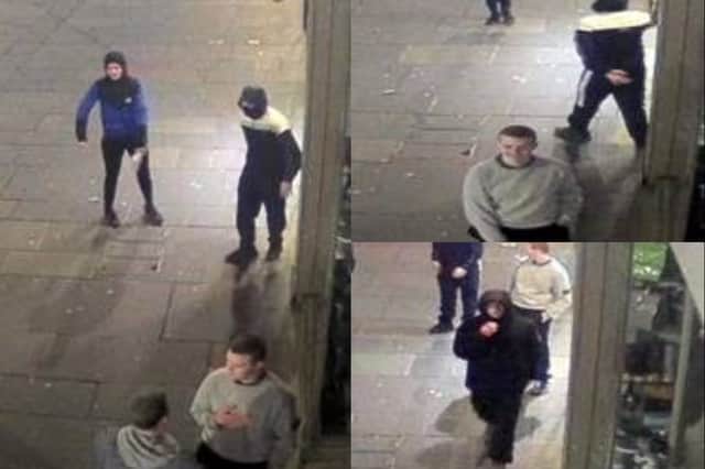 The CCTV images of the four men.