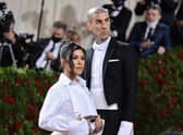 Travis Barker and Kourtney Kardashian at The 2022 Met Gala (Getty Images)