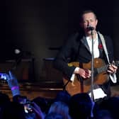 Chris Martin from Coldplay performs at the Natural History Museum on November 25, 2019 in London, England. (Photo by Gareth Cattermole/Getty Images)