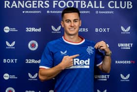 Rangers have signed former Derby County forward Tom Lawrence on a free transfer (Image: @RangersFC/Twitter)