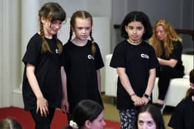 Children taking part in rehearsals.