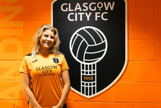 Glasgow City have signed US full back Erin Greening (Image: GCFC x Craig Kelly)