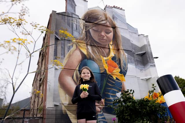 The new mural in Govan. Pic: Martin Shields.