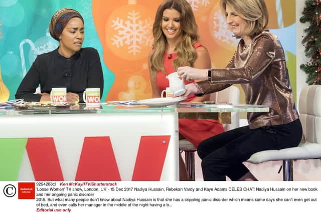 Nadiya Hussain, Rebekah Vardy and Kaye Adams ‘Loose Women’ TV show, London, UK - 15 Dec 2017 