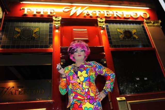 Resident DJ Cheri Treiffle outside The Waterloo Bar in Glasgow, 2011. 