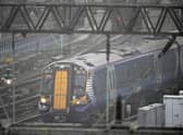 Train services in Glasgow are delayed. 
