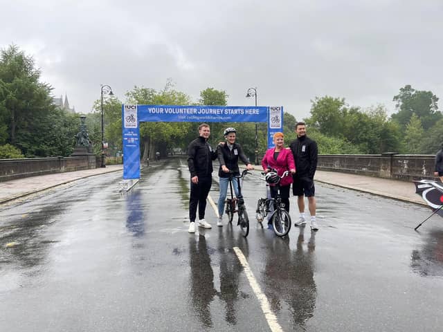 Sean Batty and Judy Murray got on their bikes today to promote the upcoming 2023 UCI Cycling Worlds'