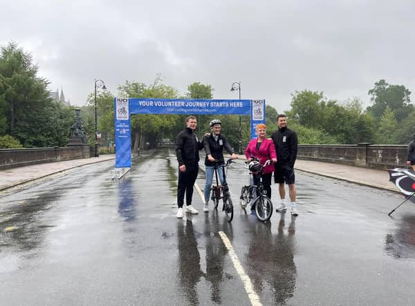Sean Batty and Judy Murray got on their bikes today to promote the upcoming 2023 UCI Cycling Worlds'