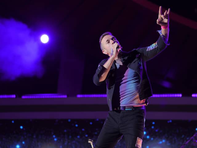 Coldplay performed in Glasgow last night.