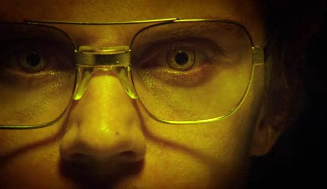 Evans as Dahmer in the new Netflix show Monster: The Jeffrey Dahmer Story.