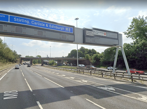The M8 at Junction 15.
