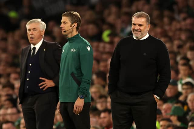 Ange Postecoglou, Manager of Celtic reacts during the UEFA Champions League group F match between Celtic FC and Real Madrid at Celtic Park