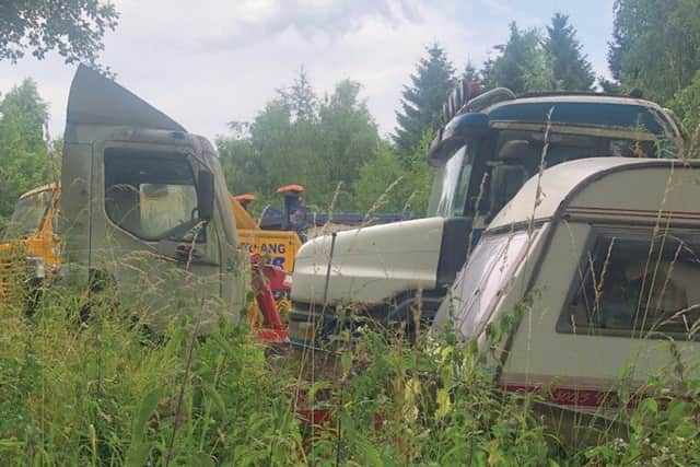 The landowner has been told to remove the vehicles.