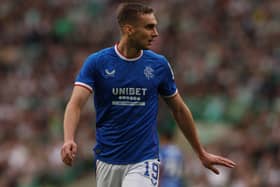 James Sands of Rangers is seen during the Cinch Scottish Premiership match between Celtic
