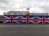 The Bristol Bar in Glasgow's East End has been adorned with the Union flag and temporarily re-named The Queen Elizabeth Arms