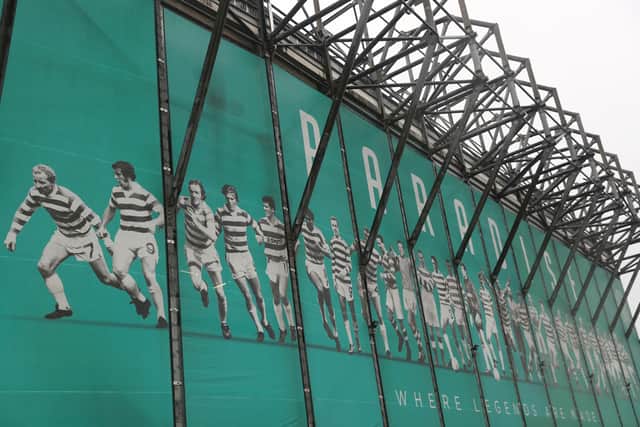 A general view outside the stadium prior to the Cinch Scottish Premiership match between Celtic and St. Mirren
