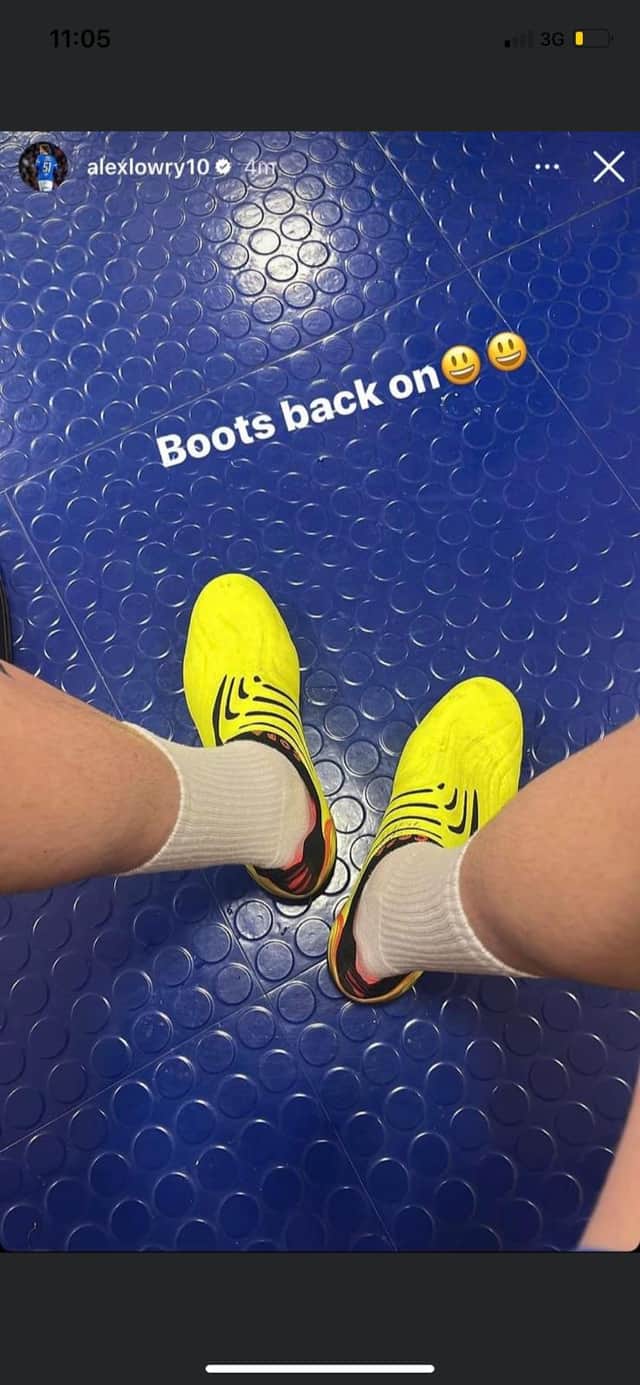 The Rangers midfielder has stepped up his return from injury (Instagram - alexlowry10)
