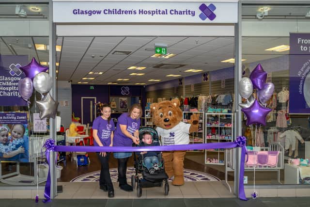 The family of Glasgow Children’s Hospital patient, Adam Courtenay, were invited to open the first ever store for the charity.