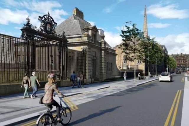 The Avenues scheme will see decreased road space, with wider footpaths, cycle lanes, and more green space.