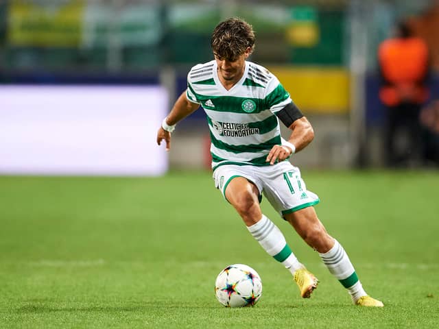Jota controls the ball during the UEFA Champions League group F match between Shakhtar Donetsk and Celtic at The Marshall Jozef Pilsudski’s Municipal Stadium