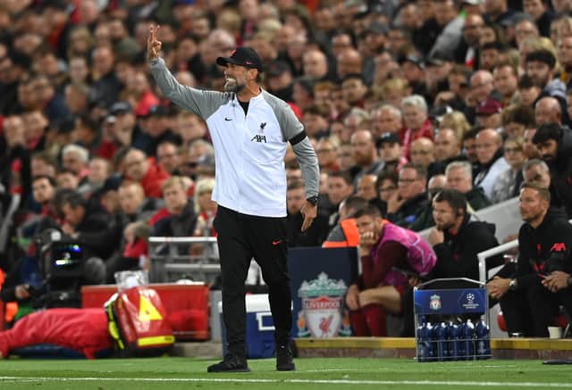 Liverpool manager Jurgen Klopp reacts on the touchline during the UEFA Champions League group A match against AFC Ajax