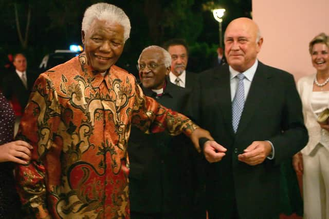 Mandela and de Klerk won the prize in 1993.