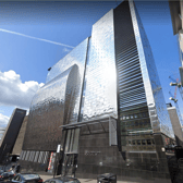 The Spectrum office building is particularly unpleasant to look at on a sunny day (not that we get many of them) - as it reflects the sun into the eyes of pedestrians passing the tin-foil wrapped building. 