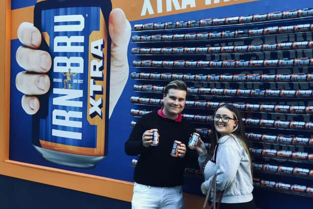 The drinkable Irn Bru billboard.