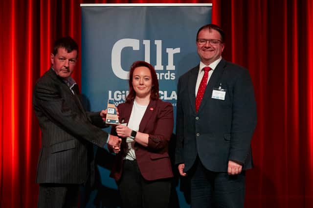 Cllr Eva Murray and Cllr Stephen Curran collected the award.