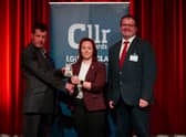Cllr Eva Murray and Cllr Stephen Curran collected the award.