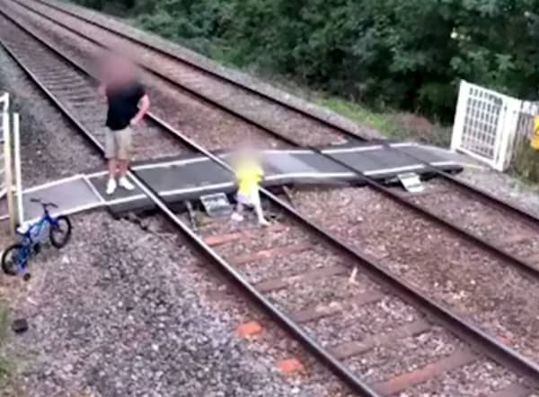 CCTV footage released by Network Rail capturing some of the reckless behaviour at a popular level crossing.  