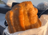 A giant chicken ball purchased from Ho’s Chinese takeaway in Bellshill.