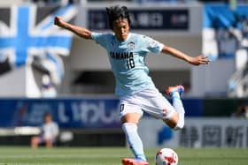 Shunsuke Nakamura of Jubilo Iwata in action during the J.League J1 match between Jubilo Iwata and Gamba Osaka at Yamaha Stadium on June 4, 2017 in Iwata