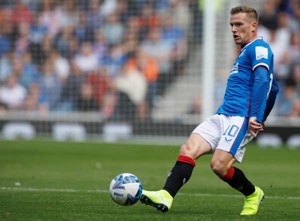 Steven Davis of Rangers during the Cinch Scottish Premiership match a Ibrox