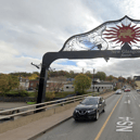 This sign can be found on a bridge in New Glasgow over the East River of Pictou - the waterway that the settlement was founded on.