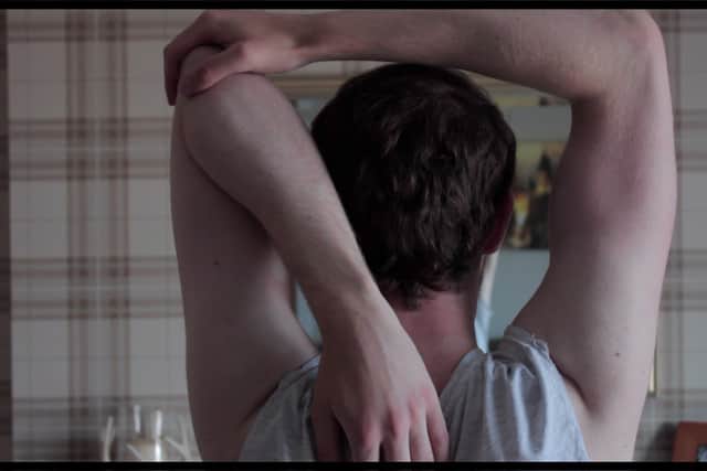 A still shot from Buff - the short film is three minutes long and is described by the director as a ‘training montage’.