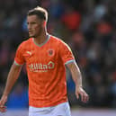 Jerry Yates of Blackpool during the Sky Bet Championship between Blackpool and Norwich City at Bloomfield Road on October 01, 2022 